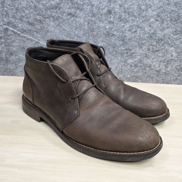 Rhodes Felix Chukka Lace Up Boots Huckberry Brown Leather Men's US Size 10 - Picture 2 of 10